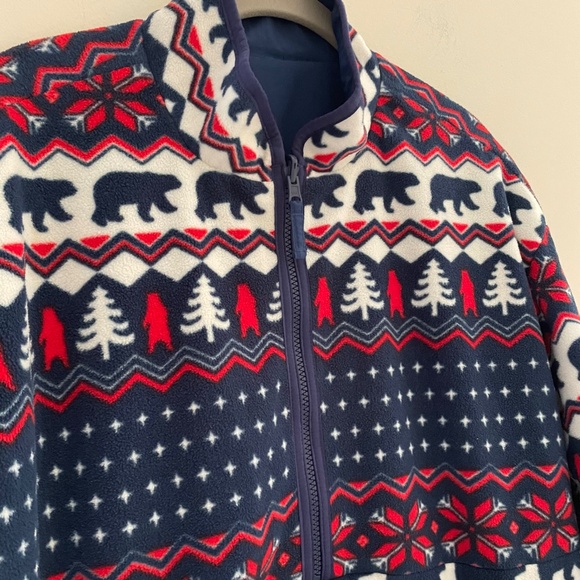 Chubbies Reversible Fleece Aztec Men Cabinecore 1/4 Zip Pullover Anorak Jacket - Picture 6 of 16